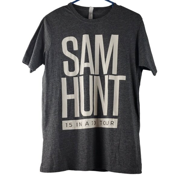 Next Level Other - Sam Hunt 15 In A 30 Rare Tour Concert Tee Shirt Graphic Gray Sz S